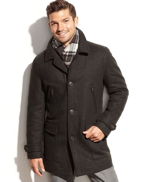 michael kors wool blend car coat with scarf|Michael Kors Men's Wool & Blend Coats Jackets .